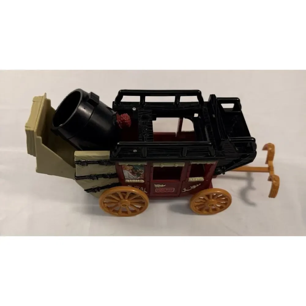 Vintage 1997 Fisher-Price Great Adventures Western Stagecoach Wagon Red Coach
